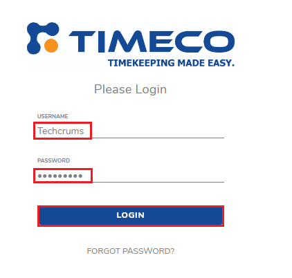 How to Log in to TIMECO Portal How to Log in to TIMECO Portal