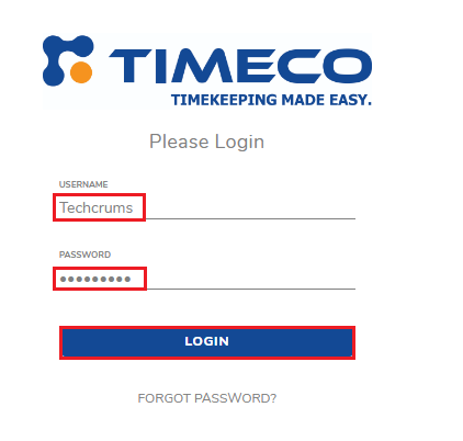 How to Log in to TIMECO Portal 