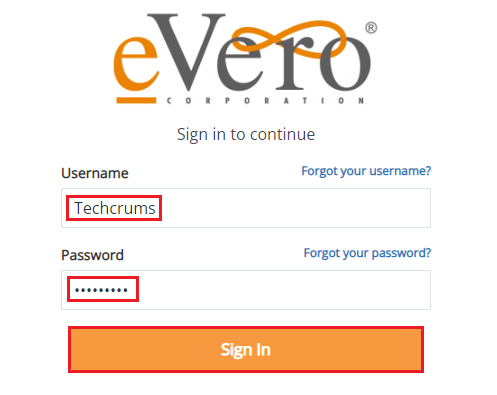 How to Log in to eVero Portal  