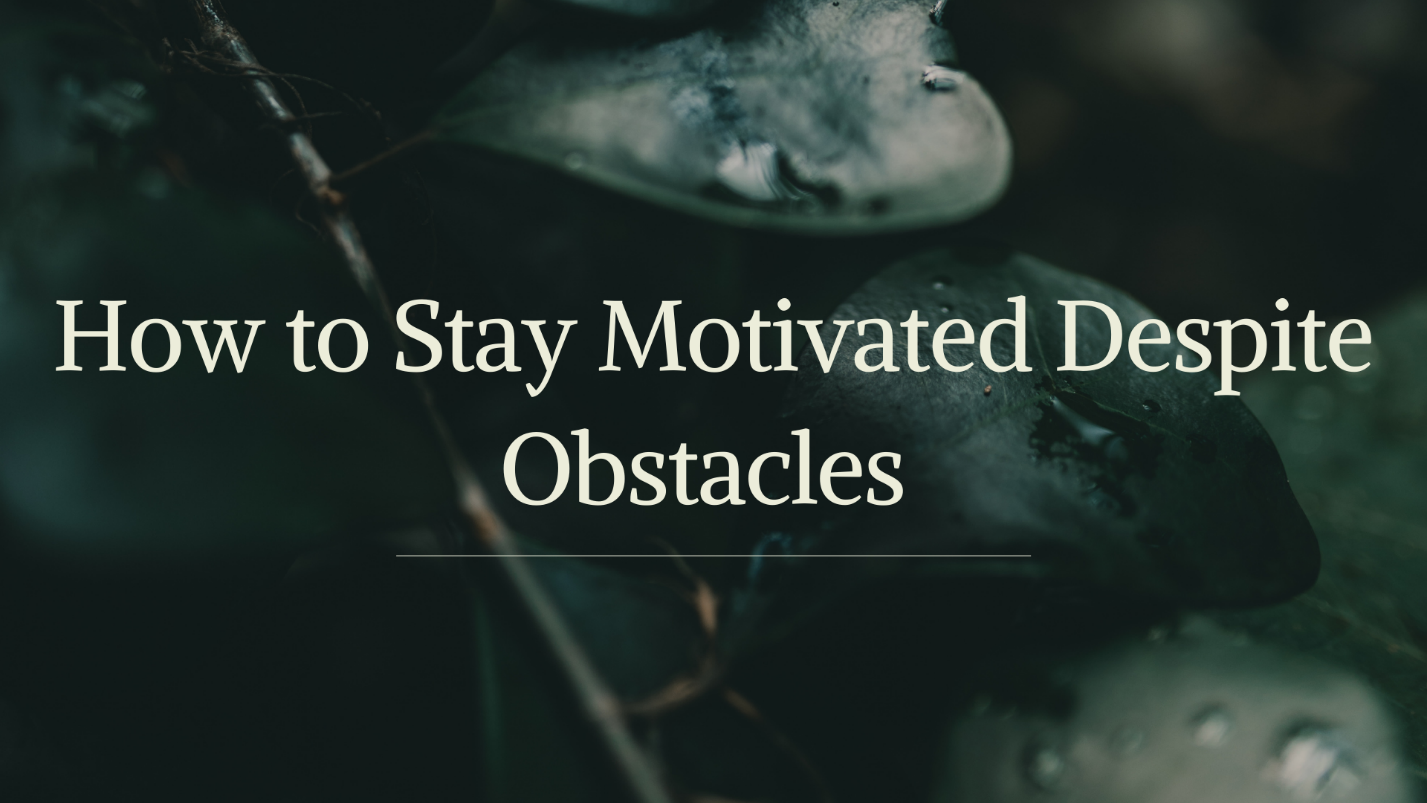 How to Stay Motivated Despite Obstacles