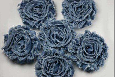 denim flowers
