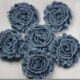 denim flowers